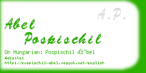 abel pospischil business card